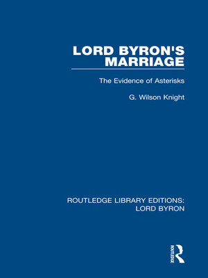 cover image of Lord Byron's Marriage